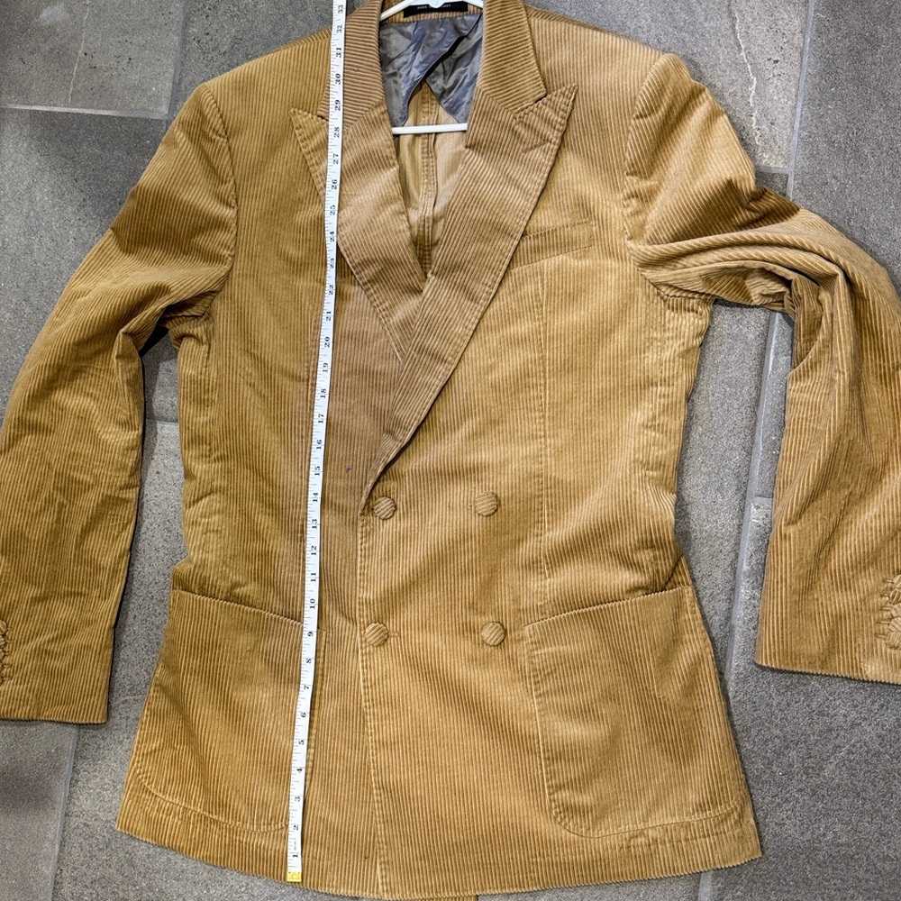 HUGO BOSS Snoop Dog Embroidered Tan Made to Measure Corduroy Blazer - Picture 5 of 11